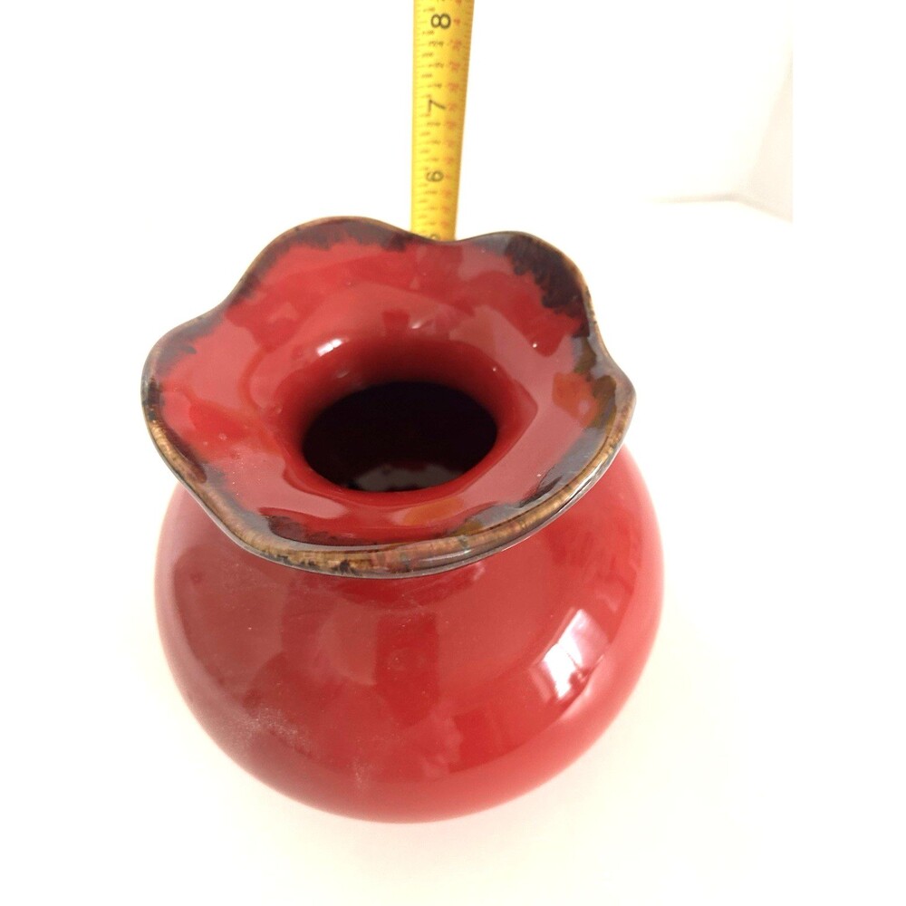 Southern Living at Home Cinnabar Vase  7 in Diameter by  6 1/2 in Tall